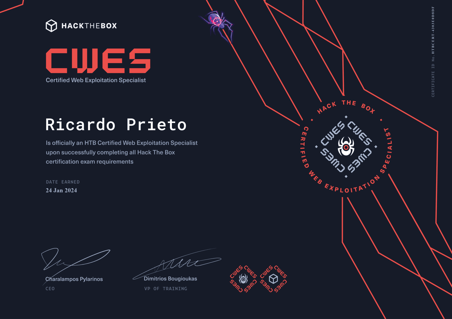 Certified Web Exploitation Specialist by Hack The Box